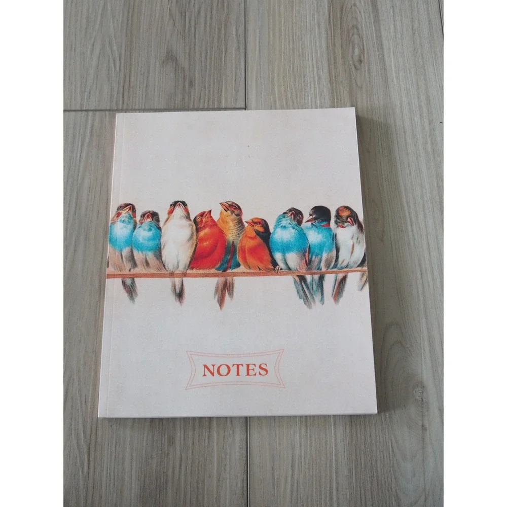 Bird Lovers Notes Notebook Vintage Songbirds Lined Journal Naturecore 8x10